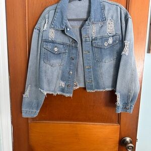 Distressed Denim Jacket